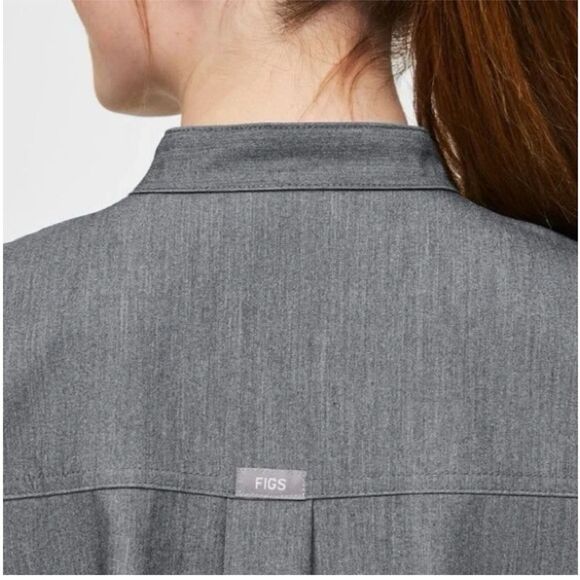 FIGS Women’s Size XXL Gray Graphite “Rafaela” Oversized Scrub Top WXXSW1003 - Picture 10 of 11